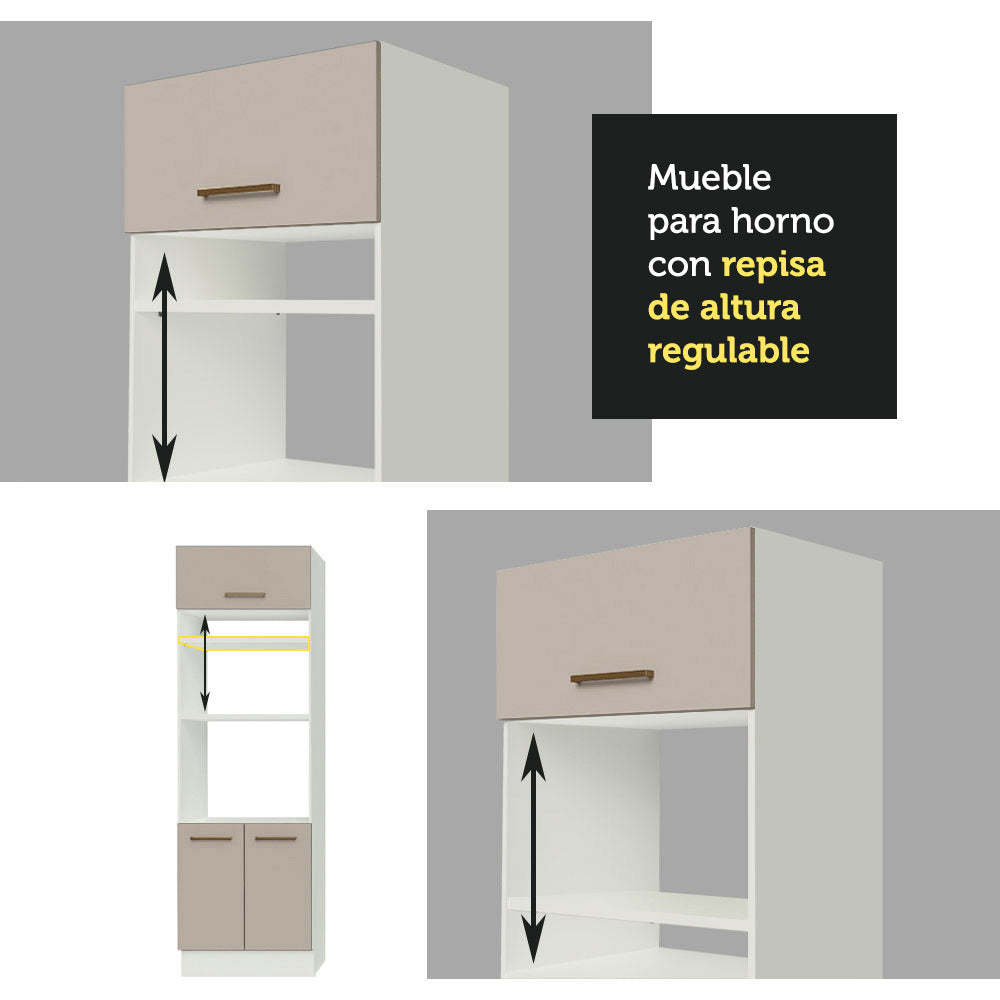 Combo de Cocina 270 cm Agata Blanco/Crema 04