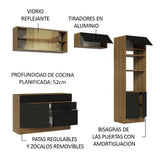 Combo de Cocina 270 cm Agata Marrón/Negro 05