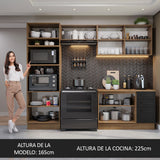 Combo de Cocina 270 cm Agata Marrón/Negro 07