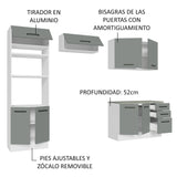Combo completo de Cocina Madesa Agata 270cm BG 07