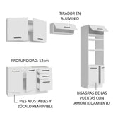 Combo completo de Cocina 270cm Blanco Agata Madesa 08