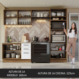 Combo de Cocina 270 cm Agata Marrón/Blanco 08