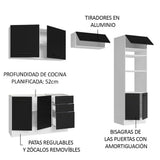 Combo de Cocina 270 cm Agata Blanco/Negro 08