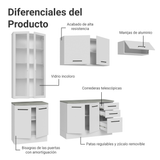 Combo completo de Cocina con Cristalero Madesa Agata BC 11