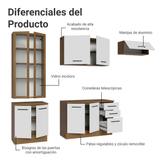 Combo completo de Cocina con Cristalero 270 cm Madesa Agata MB