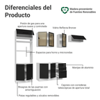 Combo completo de Cocina 270 cm Blanco/Negro Agata Madesa