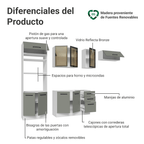 Combo completo de Cocina 270 cm Blanco/Gris Agata Madesa