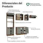 Combo completo de Cocina 270 cm Marrón/Gris Agata Madesa