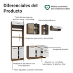 Combo completo de Cocina 270 cm Marrón/Blanco Agata Madesa
