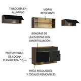 Cocina Compacta 280 cm Agata Marrón/Negro 01