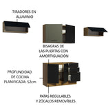 Cocina Compacta 280 cm Agata Marrón/Negro 02