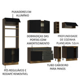Combo completo de Cocina 290cm Marrón/Negro Agata Madesa 01