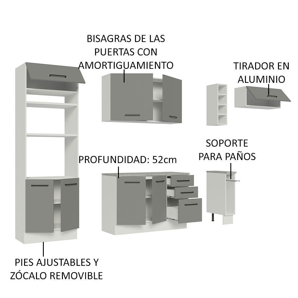 Combo completo de Cocina Madesa Agata 290cm BG 03