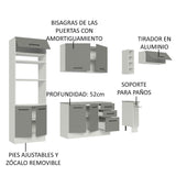 Combo completo de Cocina Madesa Agata 290cm BG 03
