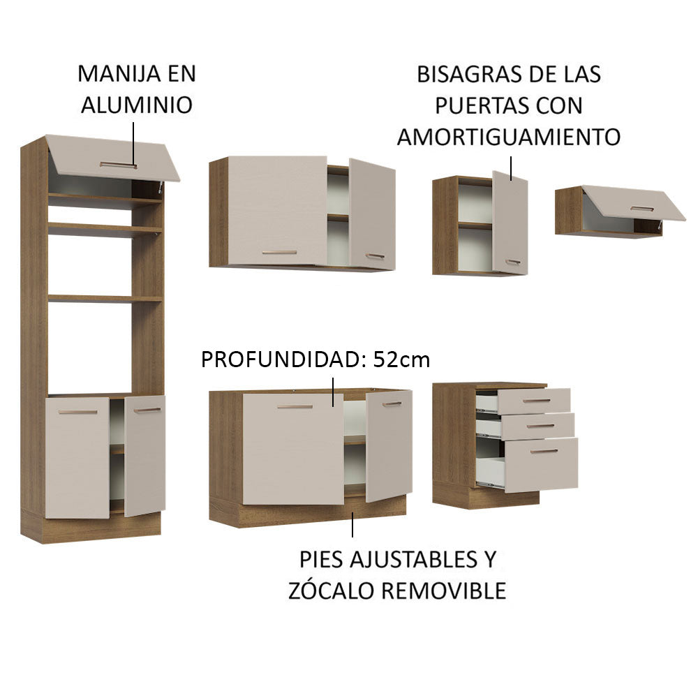 Combo completo de Cocina Madesa Agata 330cm MC 01