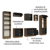 Combo Completo de Cocina 330 cm Marrón/Negro Agata Madesa 02