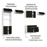 Combo Completo de Cocina 350 cm Blanco/Negro Agata Madesa 01