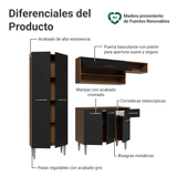 Combo completo de Cocina 220 cm Marrón/Negro Deli Madesa 02