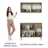 Combo de Cocina Emilly 105cm Gabinete y bajo mesada Madesa 01