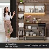 Combo de Cocina 137cm Sin Bacha de acero inoxidable Emilly Madesa 06 MN
