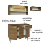 Combo de Cocina Compacta 165cm Marrón Emilly Madesa 02