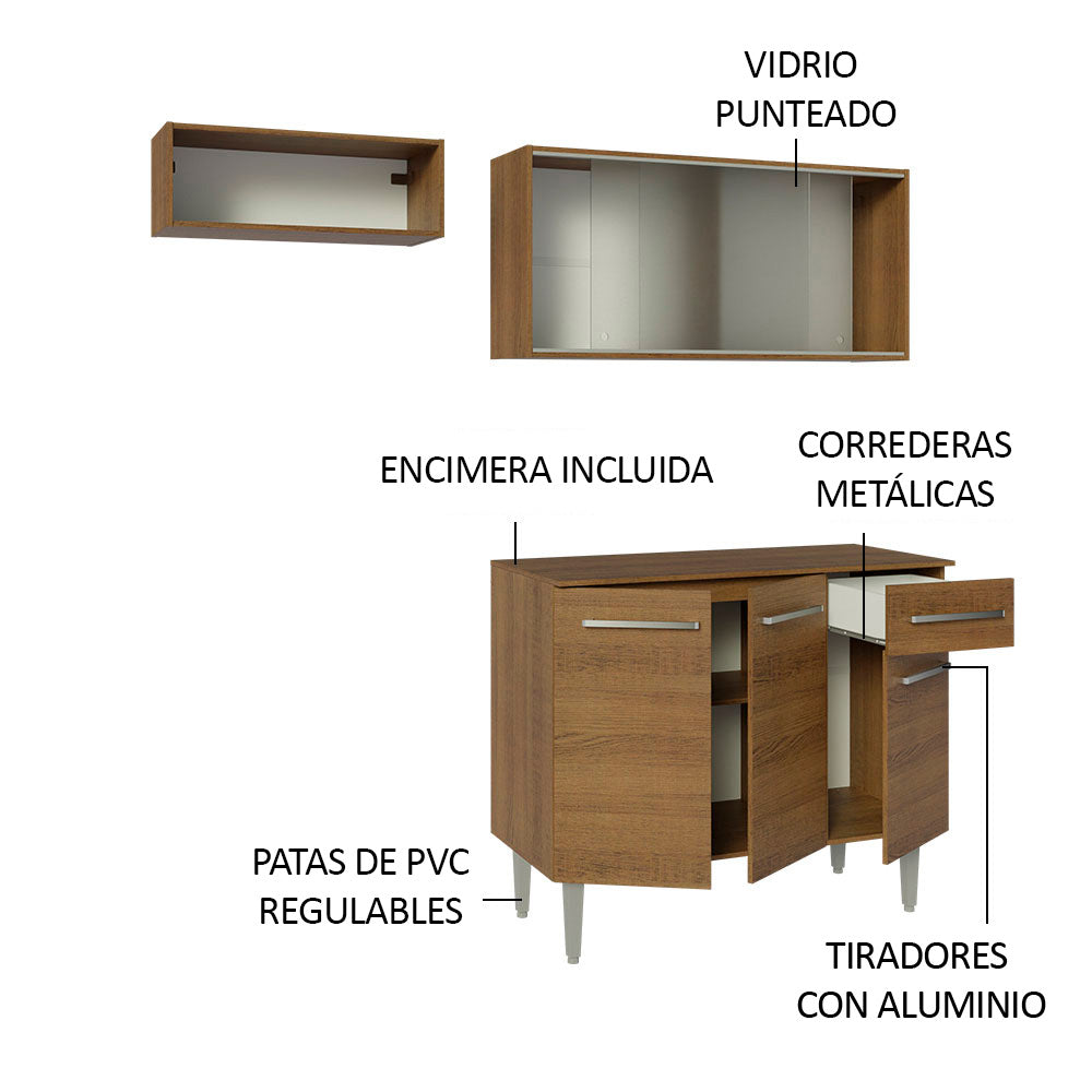 Combo de Cocina Madesa Emilly 165cm MM 03