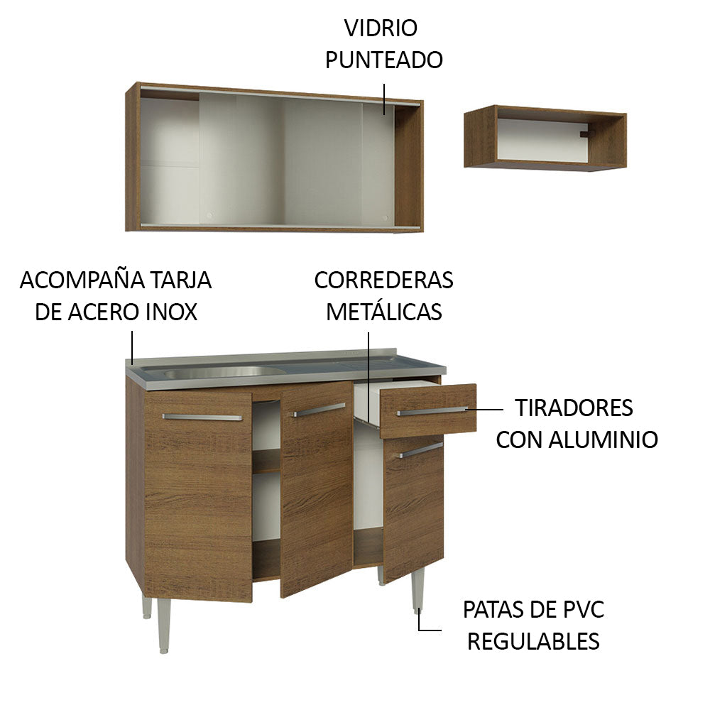 Combo de Cocina Madesa Emilly 165cm MM 05