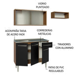 Combo de Cocina Madesa Emilly Con Bacha de acero inoxidable M 5