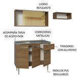 Combo de Cocina Madesa Emilly Con Bacha de acero inoxidable M 6