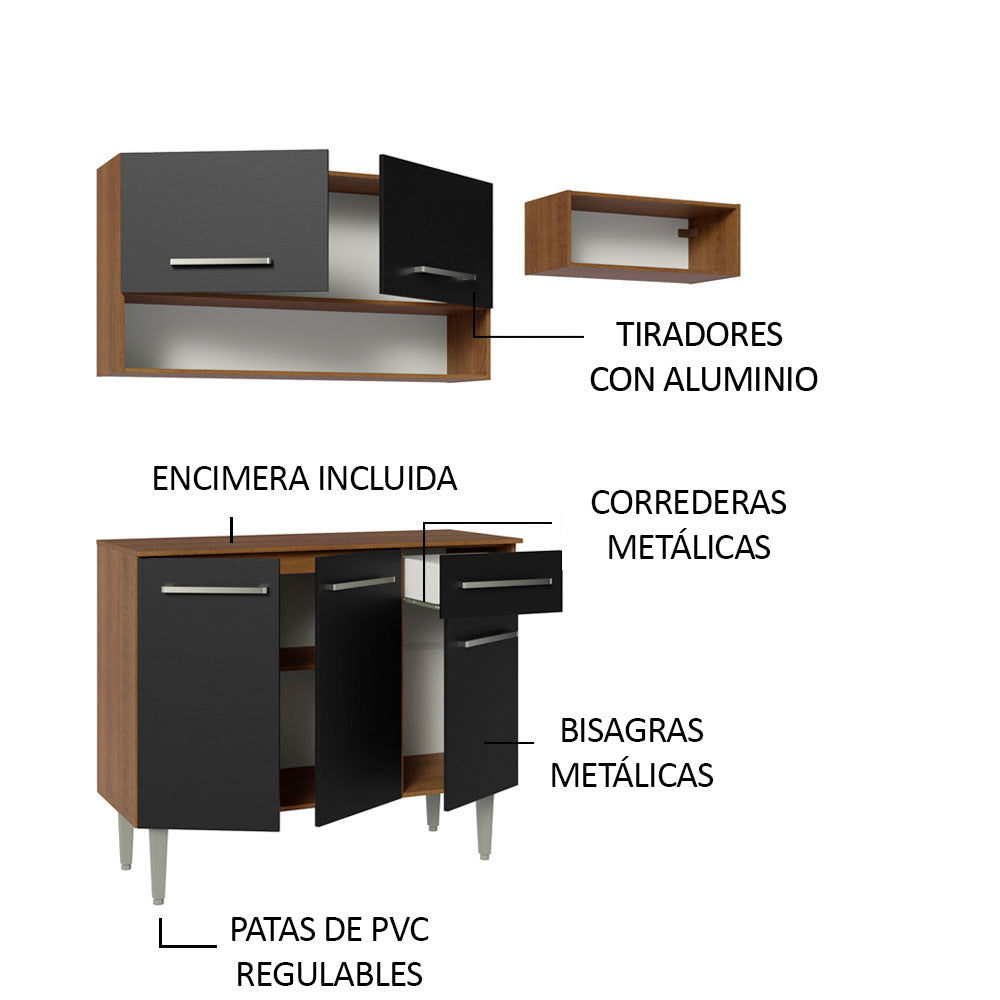 Combo de Cocina Madesa Emilly 165cm MN 07