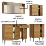 Combo de Cocina 169cm Emilly Box Madesa 03 - Marrón
