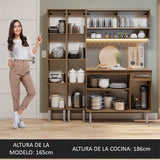 Combo de Cocina 169cm Sin Bacha de acero inoxidable Emilly Madesa 13