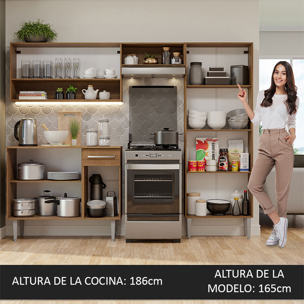 Cocin Compacta 229 cm Emilly Pop Marrón/Gris
