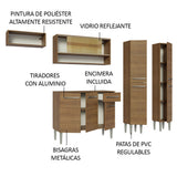 Combo completo de Cocina 229cm Marrón Emilly Madesa 07