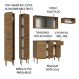 Combo completo de Cocina 229cm Marrón Emilly Madesa 08
