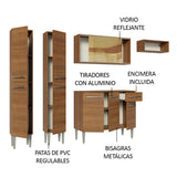 Combo completo de Cocina 229cm Emilly Madesa 09 - Marrón