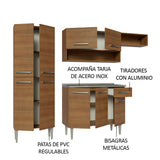 Combo completo de Cocina 229cm Con Bacha Emilly Madesa 12