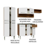 Combo completo de Cocina 229cm Con Bacha Emilly Madesa 12