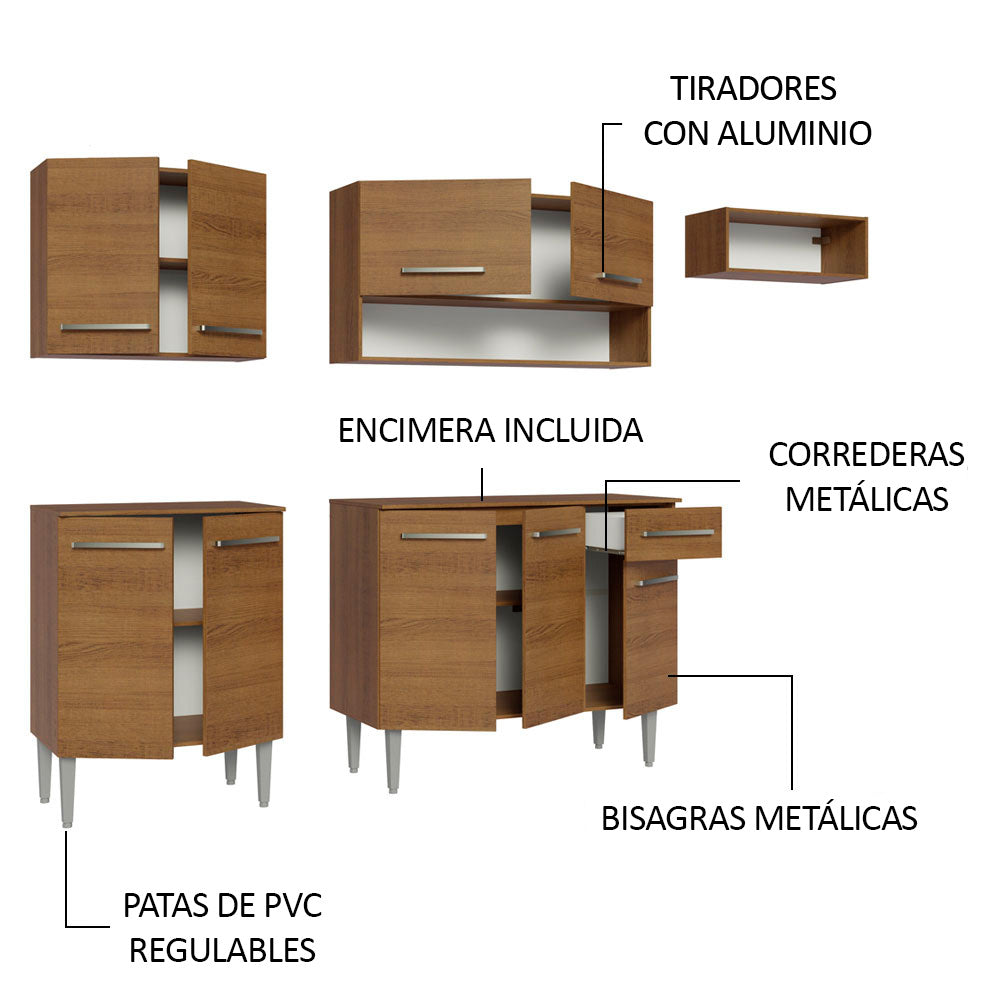 Combo completo de Cocina Madesa Emilly 229cm MM 13