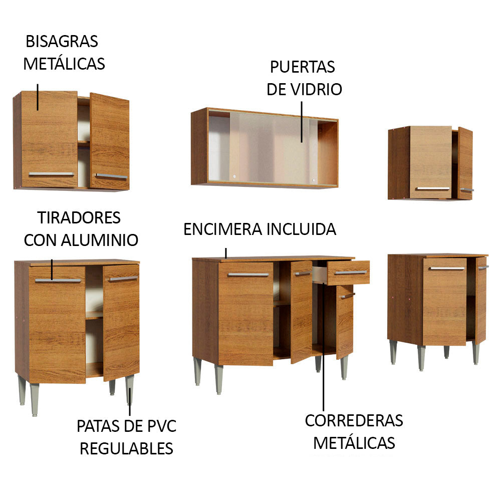 Combo completo de Cocina 233cm Emilly Wind Madesa 02