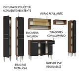Combo completo de Cocina 261cm Marrón/Negro Emilly Madesa 04