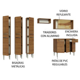 Combo completo de Cocina 261cm Emilly Madesa 05 - Marrón