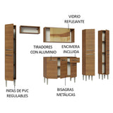 Combo completo de Cocina 261cm Emilly Madesa 07 - Marrón