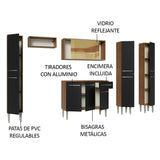 Combo completo de Cocina 261cm Marrón/Negro Emilly Madesa 07