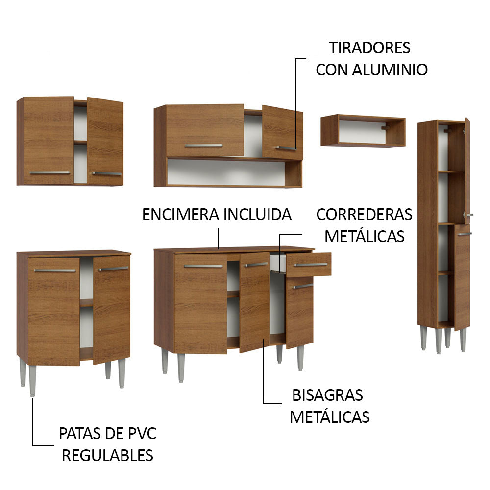 Combo completo de Cocina Madesa Emilly 261cm MM 09