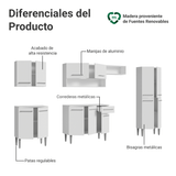 Combo completo de Cocina 293cm Blanco Emilly Madesa 01