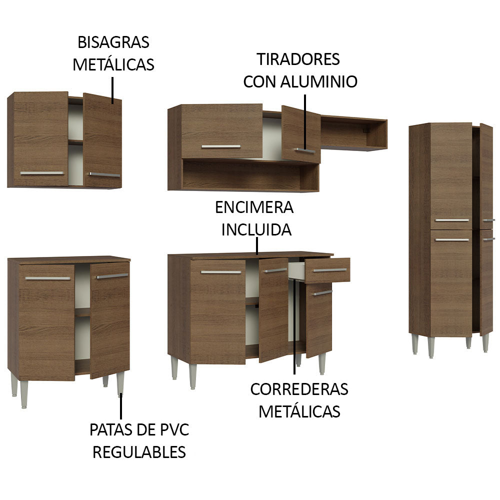 Combo completo de Cocina Madesa Emilly 293cm MM 01