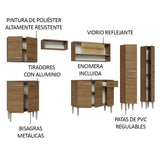 Combo completo de Cocina 293cm Marrón Emilly Madesa 03