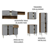 Combo completo de Cocina Madesa Emilly Con Bacha de acero inoxidable MG 9