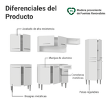 Cocina Compacta 293 cm Emilly Blanco 011